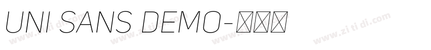 uni sans demo字体转换